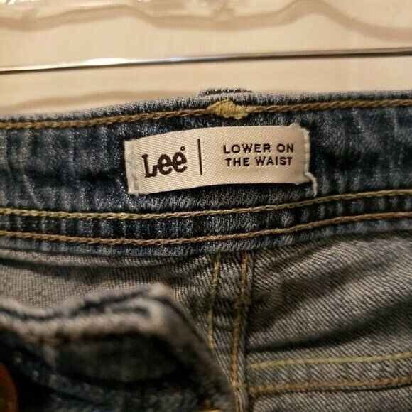 LEE Womens Size 4P Blue  Solid Crop Jeans - Picture 2 of 10